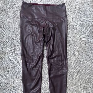 Leather look leggings